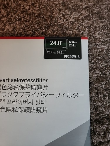 3M Privacy Computer Filter For Notebook 24" PF240W1B - Afbeelding 2 van 3