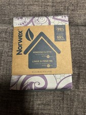 NEW Norwex Amethyst Lace Purple Window Cloth Microfiber Cloth w/ BacLock 17.72