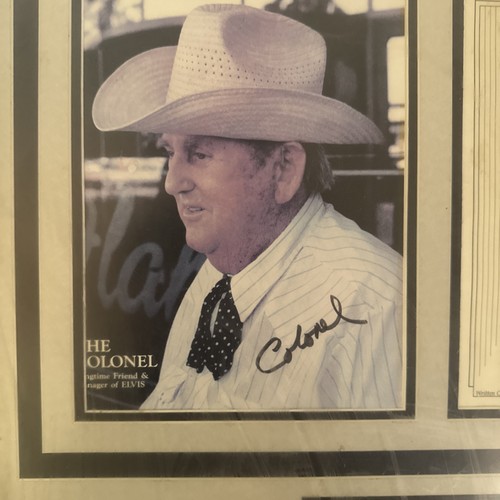 Colonel Tom Parker Manager of Elvis Framed Autograph Photo With Limited Poem - Bild 2 von 4