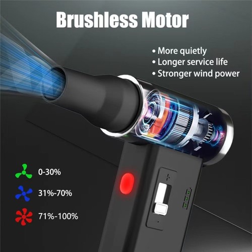 Portable Rechargeable Dust Buster 110000RPM Compact and Efficient Design - Afbeelding 10 van 15