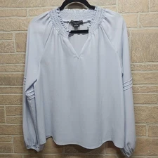 Women's long sleeve peasant blouse Social Standard by Sanctuary, SZ M Baby Blue