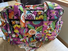 Gently Used Vera Bradley Floral Va Va Bloom Diaper Baby Bag Lined GUC