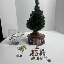 Avon Christmas Is Coming Musical Tree Advent 18 Ornaments Lights Untested