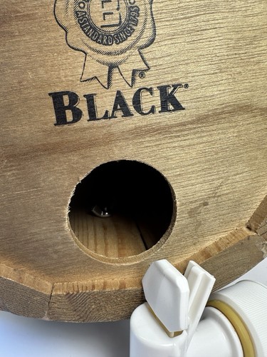 Jim Beam Black Wooden Barrel About 15” Long - Picture 7 of 19