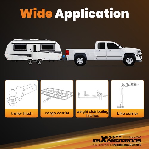2" Class 4 Tow Hitch Receiver For Durango/Grand Cherokee 11-22 8000lbs GTW - Picture 3 of 19