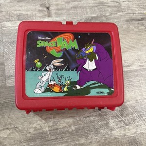 Vintage 1996 Warner Bros Space jam Red Collectible Lunch Box No Thermos