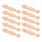 10 Stück Holz-Baluster-Spindeln, unbemalte Holz-Bastel-Spindeln, dekorative