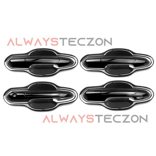 Manija de puerta y cubierta de cuenco moldura accesorios exteriores para Toyota RAV4 2019-2023 negro - Imagen 4 de 11