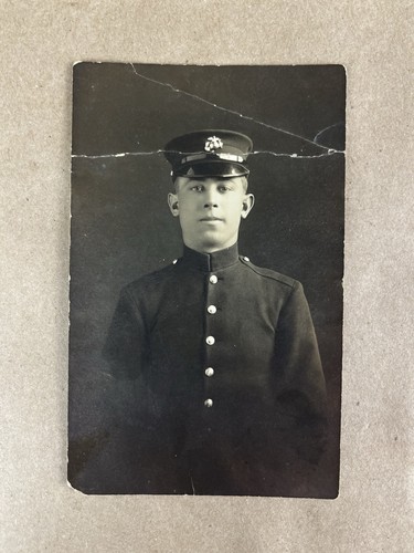 1900s USMC US Marine Corps USMC Portrait Photo RPPC Norfolk VA Taken PA Address