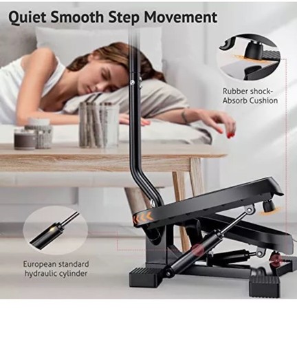 Sportsroyals Escalera Stepper con Manillar para Ejercicios-Twist Stepper con Resis - Imagen 5 de 9