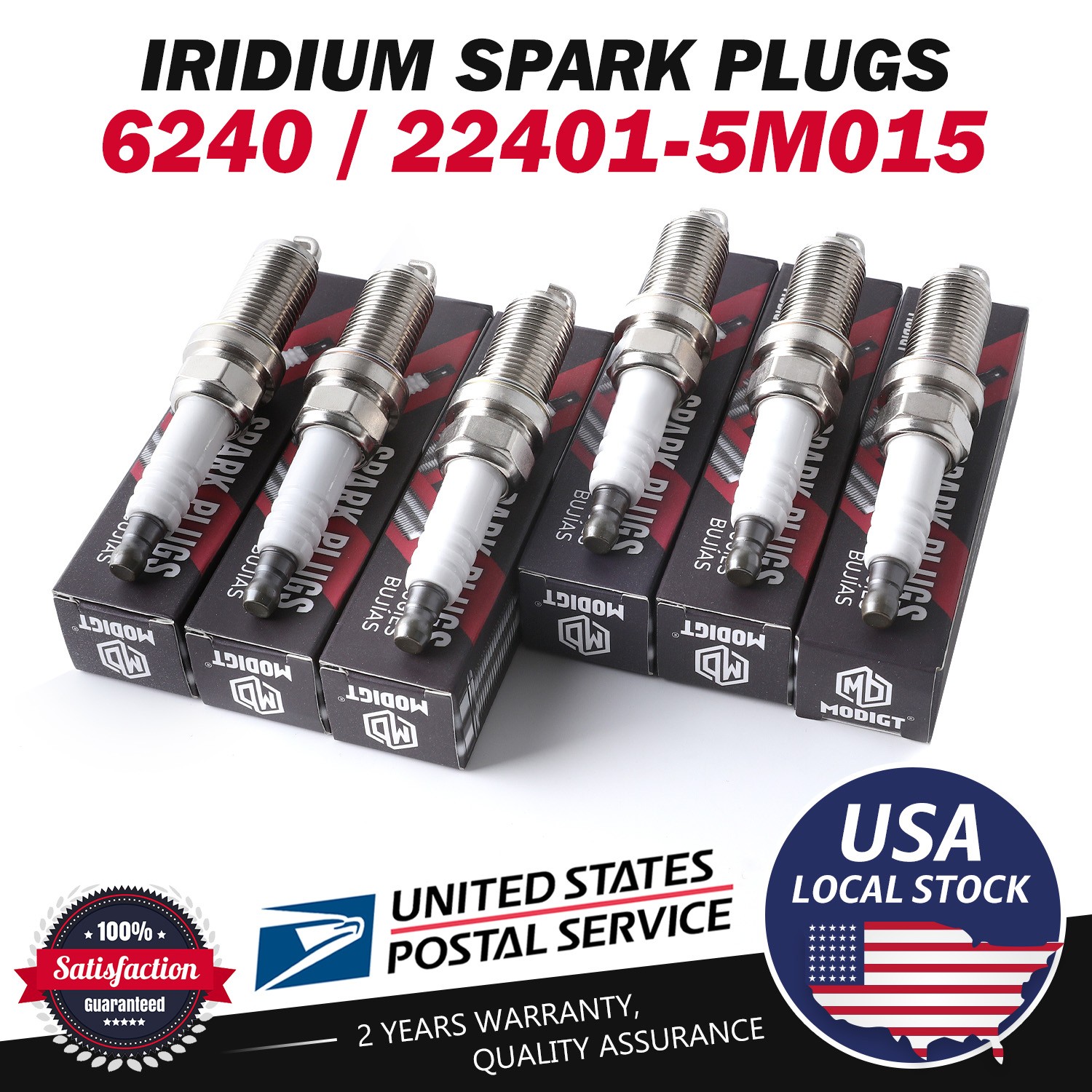 Set of 6Pcs Fit NGK Laser Iridium Spark Plugs PLFR5A11 6240 22401-5M015 OEM NEW