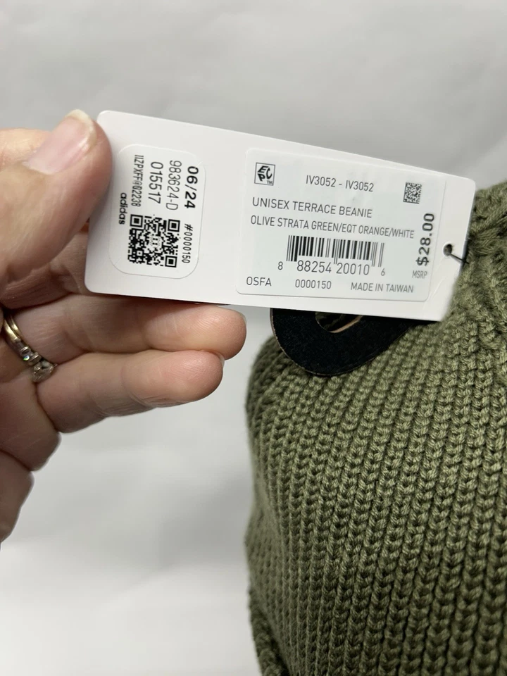 Adidas Unisex Verde Oliva/Naranja/Blanco Terraza OSFA Gorro (SHR) Foto 3 de 4