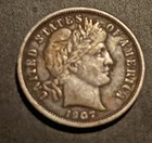 (3) Better Barber Dimes: 1907 (XF) & 1901 & 08 (F)