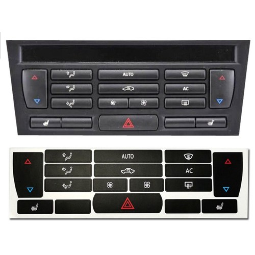 Button Repair Sticker Climate Control Decals Push Button Type White Lettering - Picture 2 of 8