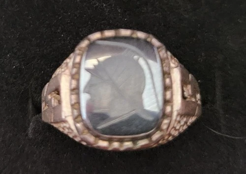 Antique Vintage Men’s Intaglio Ring Silver SIZE 9