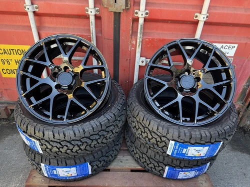set of 18” alloy wheels & All Terrain Tyres Fits Vw Transporter T5 T6 5x120
