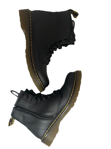 Dr. Martens 15382 Black Zip/ Lace Up Combat Boots Size 4 Unisex NEW Shoes School - Picture 10 of 13