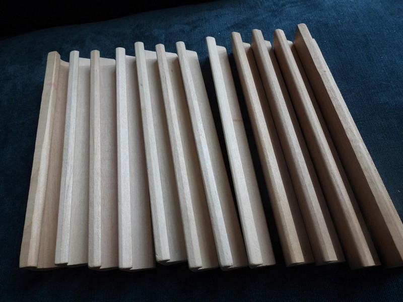 12 SCRABBLE WOOD TILE HOLDER TRAYS FOR REPLACEMENT, ARTS & CRAFTS EC
