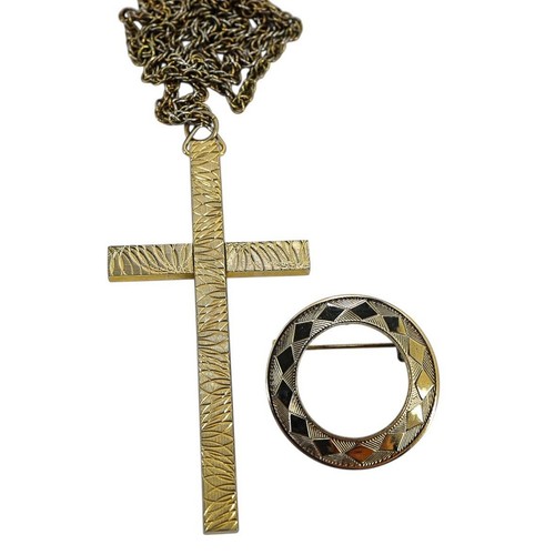 Lot 11 Pcs Vintage Mid Century Jewelry Lot Including 2 Crosses Clear Rhinestones - Picture 9 of 11
