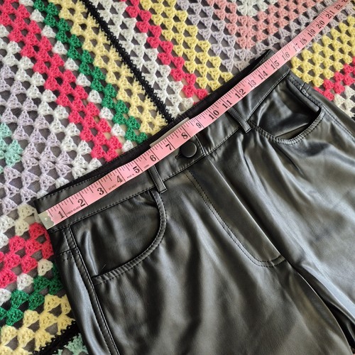 Pantalone Marella by Max Mara ecopelle cropped 12 nero designer streetwear - Foto 11 di 14