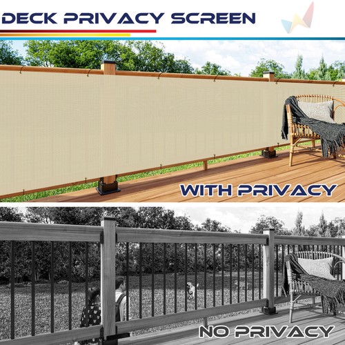 Parabrisas de 35 pulgadas de alto para balcón pantalla de privacidad cubierta de sombra jardín piscina cubierta - Imagen 9 de 65