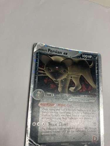 Pokemon Rocket's Persian ex 116/115 EX Unseen Forces Secret Rare Holo Damaged - Picture 3 of 22