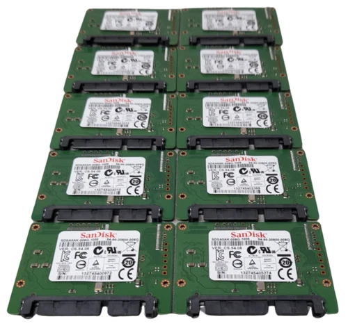 Job Lot 10 X Sandisk SDSA5AK-008G-1006 8GB SATA SSD 1.8" Half-Slim 100% Health