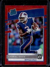 2020 Donruss Optic Gabriel Davis Red Prizm Rookie RC #18/99 Bills