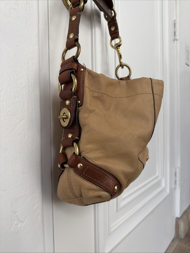 Coach Y2K Vintage Carly große hellbraune lässige Hobo Bag Leder Schultertasche Handtasche - Bild 11 von 18