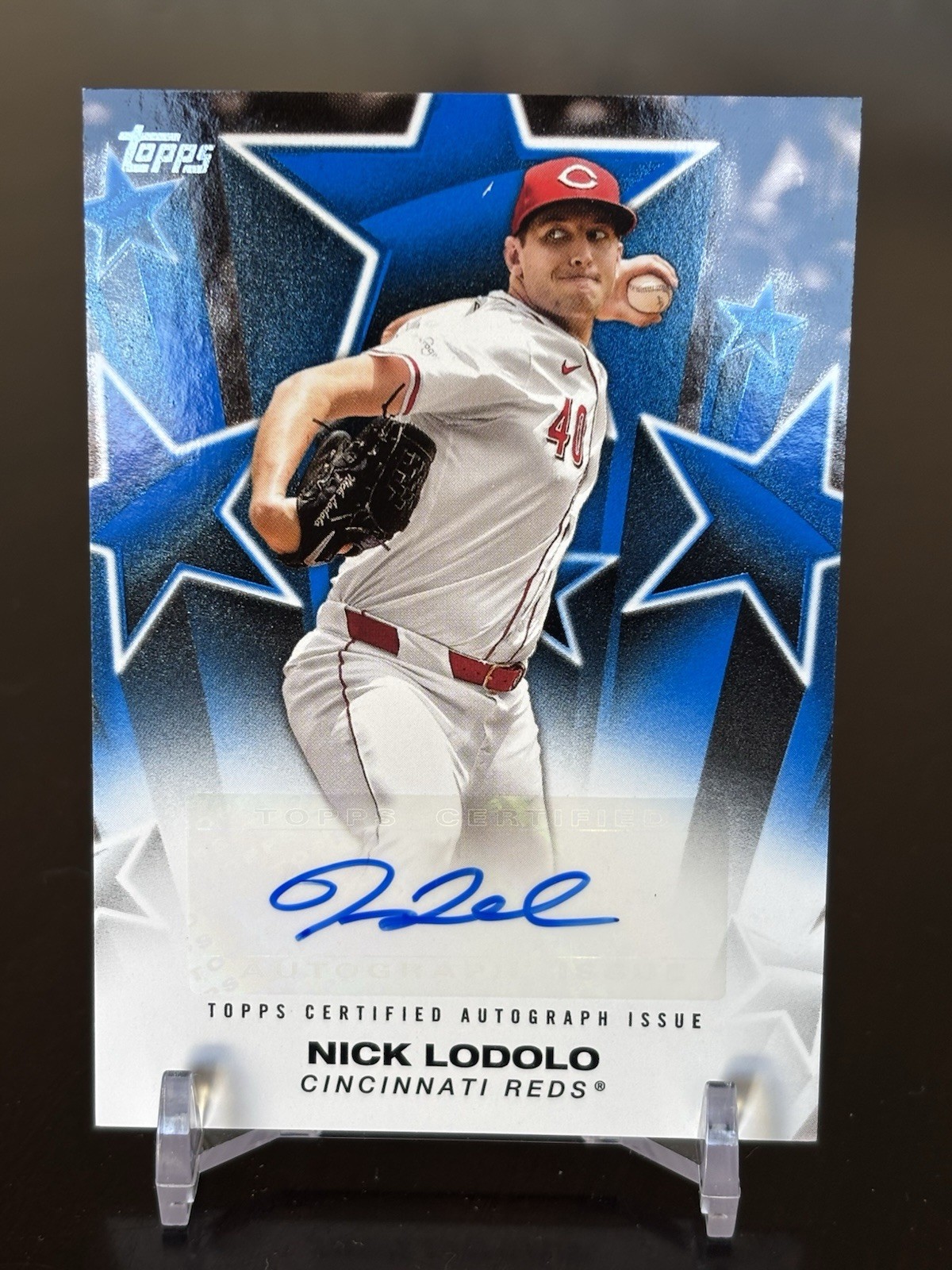 2025 Topps BSA-NL Nick Lodolo Blue /150 Auto Mint Baseball Stars