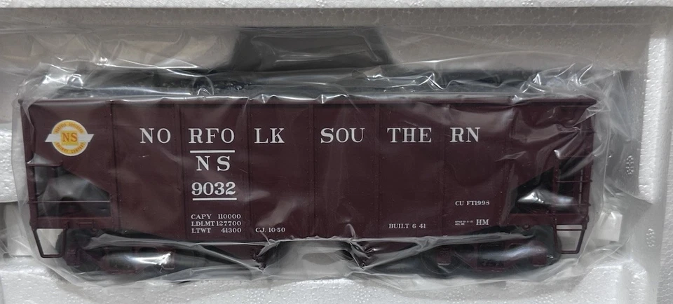 MTH PREMIER 20-92069 NORFOLK SOUTHERN 2-Bay Fish Belly HOPPER Car wCoal O-Scale - Image 3 of 4
