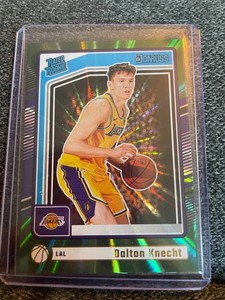 2024-25 Panini Donruss - Rated Rookie Dalton Knecht #227 Holo Green Laser (RC)