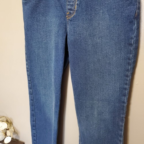 Lands' End Girls Jeans Size Large 10H-12H Pull On Medium Wash Stretch Pockets - Picture 5 of 12