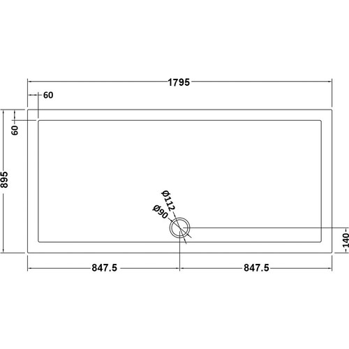 Rectangle Shower Enclosure Tray Slimline 40mm High Stone Resin With Free Waste - Picture 119 of 119