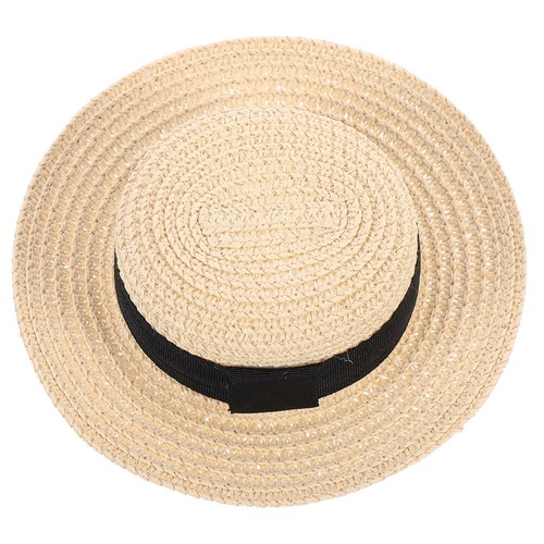 1straw hats for crafts Pc Doll Hat Ornament Hand-woven Straw Hat American Doll - 第 9/12 張圖片