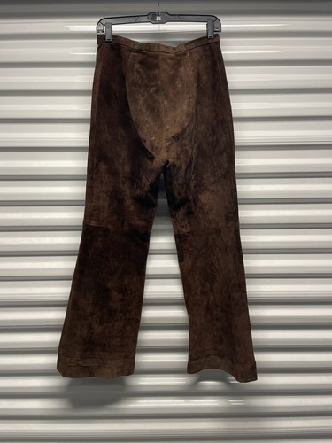 Boutique El Corte Ingles Brown Suede Leather Vintage Flare Bttm Pants RARE item - Picture 11 of 22