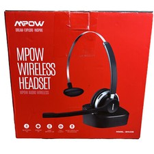 MPOW Wireless Headset Bluetooth 5.0 Noise Cancelling Mic Hands Free
