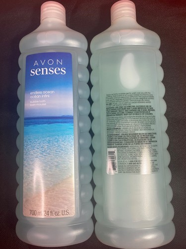 Avon Senses Bubble Bath 24 Oz. Endless Ocean LOT OF 2 Blue New Stock Sealed - Picture 8 of 15