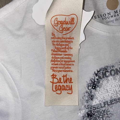 NWT Nelson Mandela 100 Centenary 2018 T-Shirt Large White Be the Legacy Leader - Picture 9 of 17