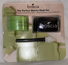 Boscia The Perfect Matcha Mask Set Super-Antioxidant Mask + Brush + Headband