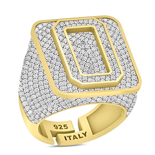 VVS1/D 6.53 Cwt. Certified MOISSANITE Diamond Initial Letter Alphabet Ring Band - Picture 118 of 135