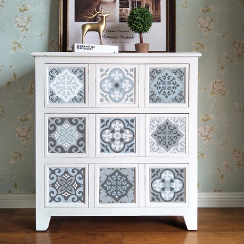 10 Stück Aqua Marokkanisch Selbstklebend Bad Küche Wand Treppe Boden Fliesenaufkleber - Bild 6 von 16