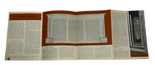 Lincoln Memorial BROCHURE 1950 Washington DC Souvenir Travel - Picture 4 of 4