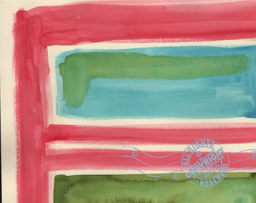 Understanding Rothko #8 ~ 2015 C Peterson * Abstrakt * Aquarell Gemälde rot - Bild 2 von 12
