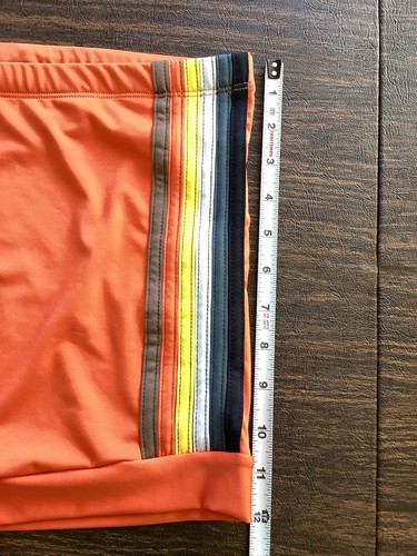 BIG BOY Brazil Herren XL Stretch Badeshort neon orange gestreift Bär - Bild 8 von 8