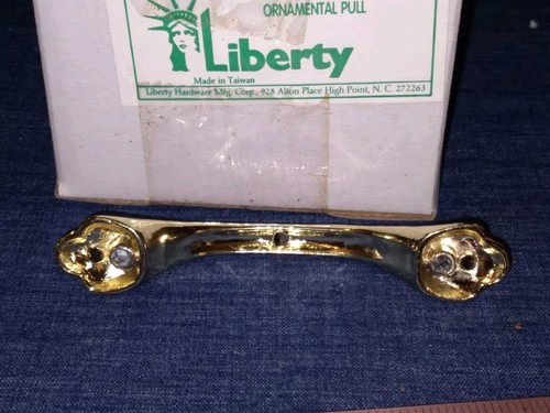 25 Ornamental Pull #P40008 ASBPB 4" Gold Cabinet Door Pulls Handles Liberty - Picture 6 of 6