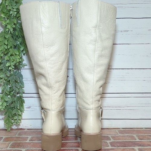 Naturalizer Darry Tall Leather Water Repel Boots Porcelain Cream Wide Calf 8.5 - Imagen 7 de 16