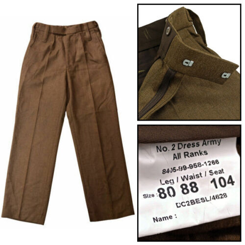 Original Hose Uniform Braun Braun Britische Zeremonie Armee 100% Wolle - Bild 1 von 9
