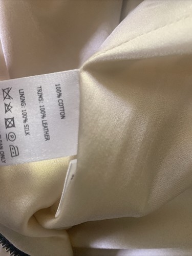 Catherine Deane Ivory Lace And Silk Lined Dress With Leather Trim UK12 - Picture 13 of 16