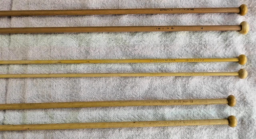 Old 3 pairs Knitting Needles ''Double Century'' plastic coated metal - Picture 2 of 24